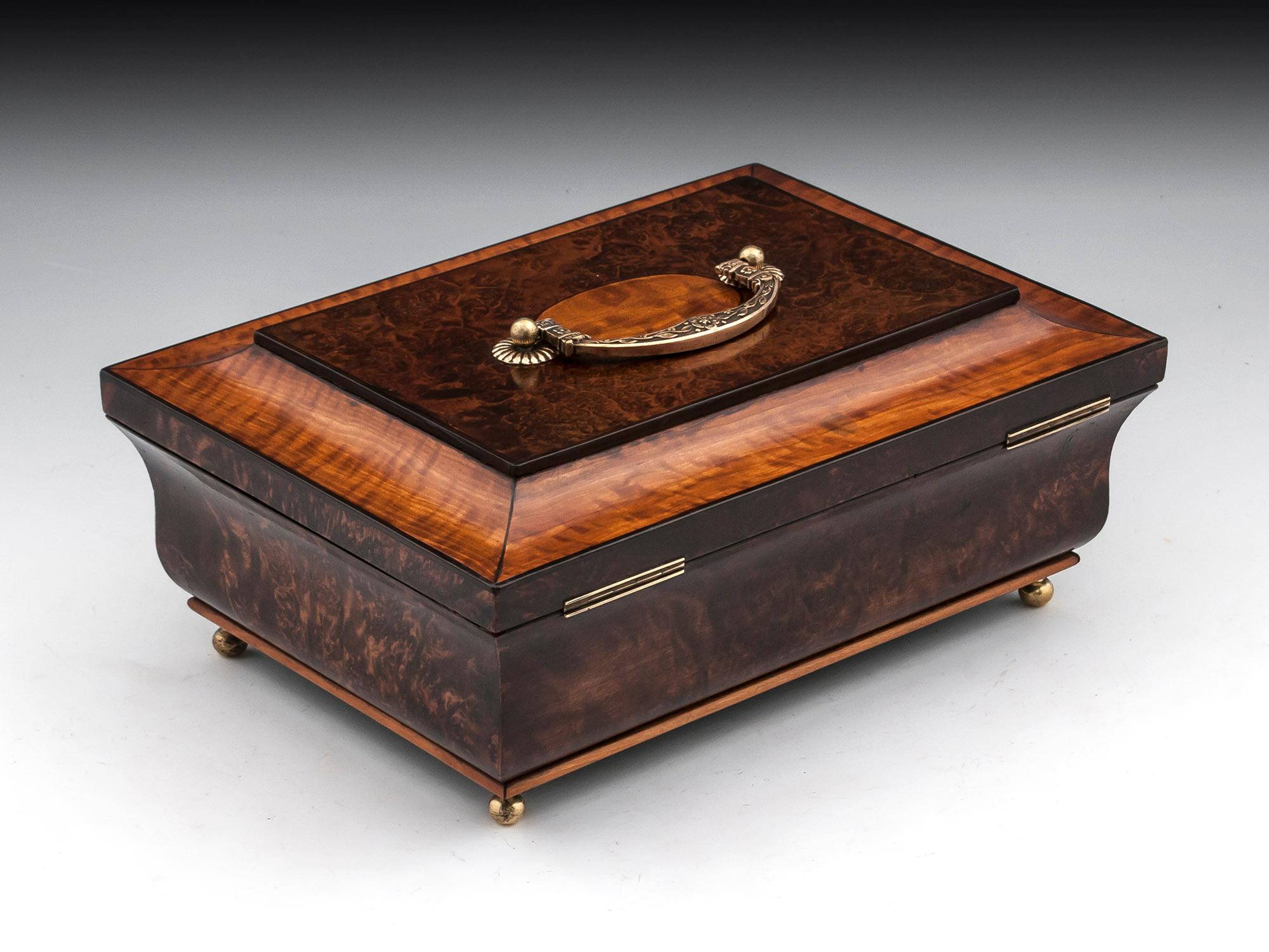 Antique Mulberry and Satinwood Jewelry Box 19th Century In Good Condition In Northampton, United Kingdom