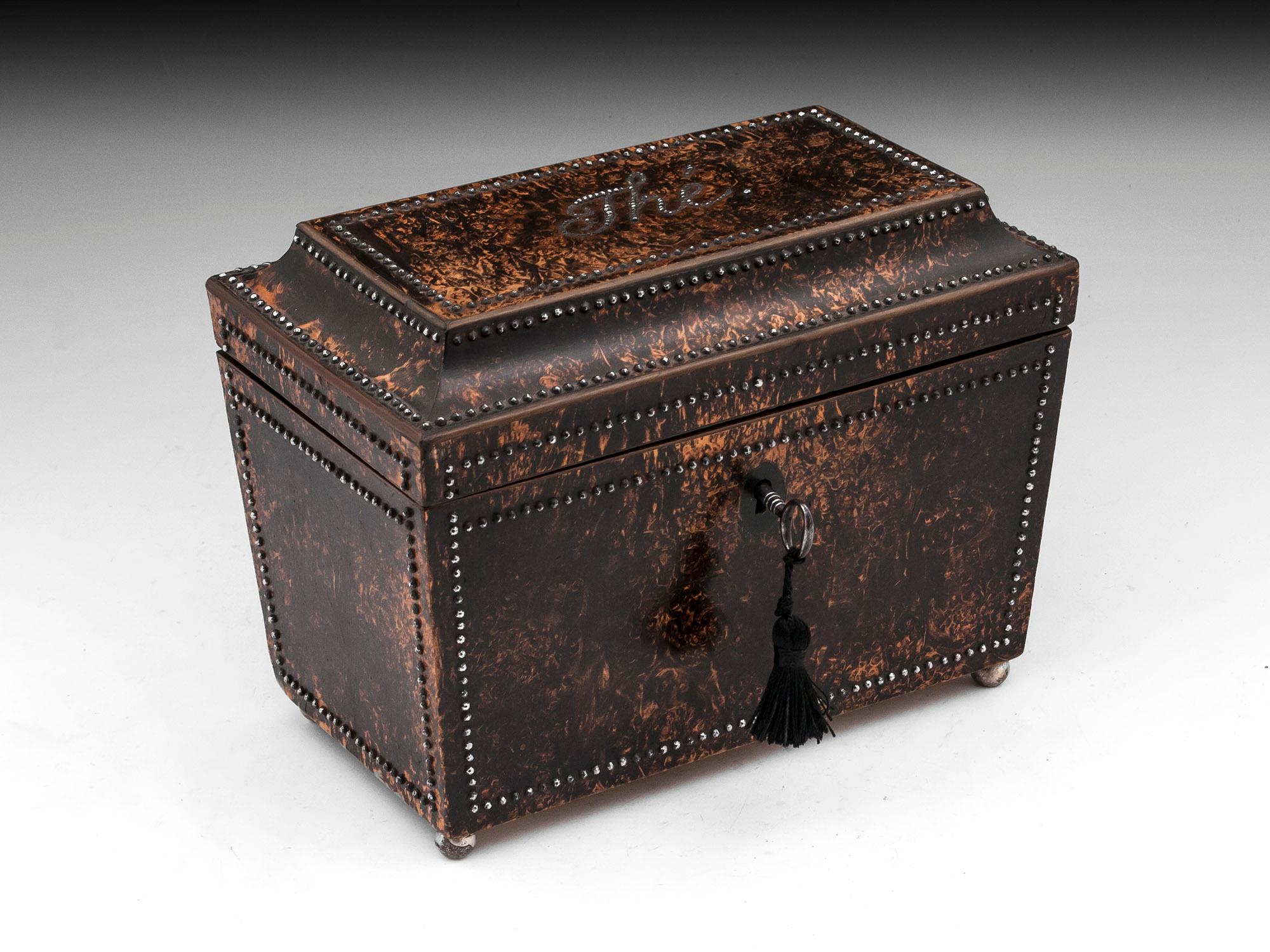 Antique Mulberry Cut Steel Tea Caddy, 19th Century 6