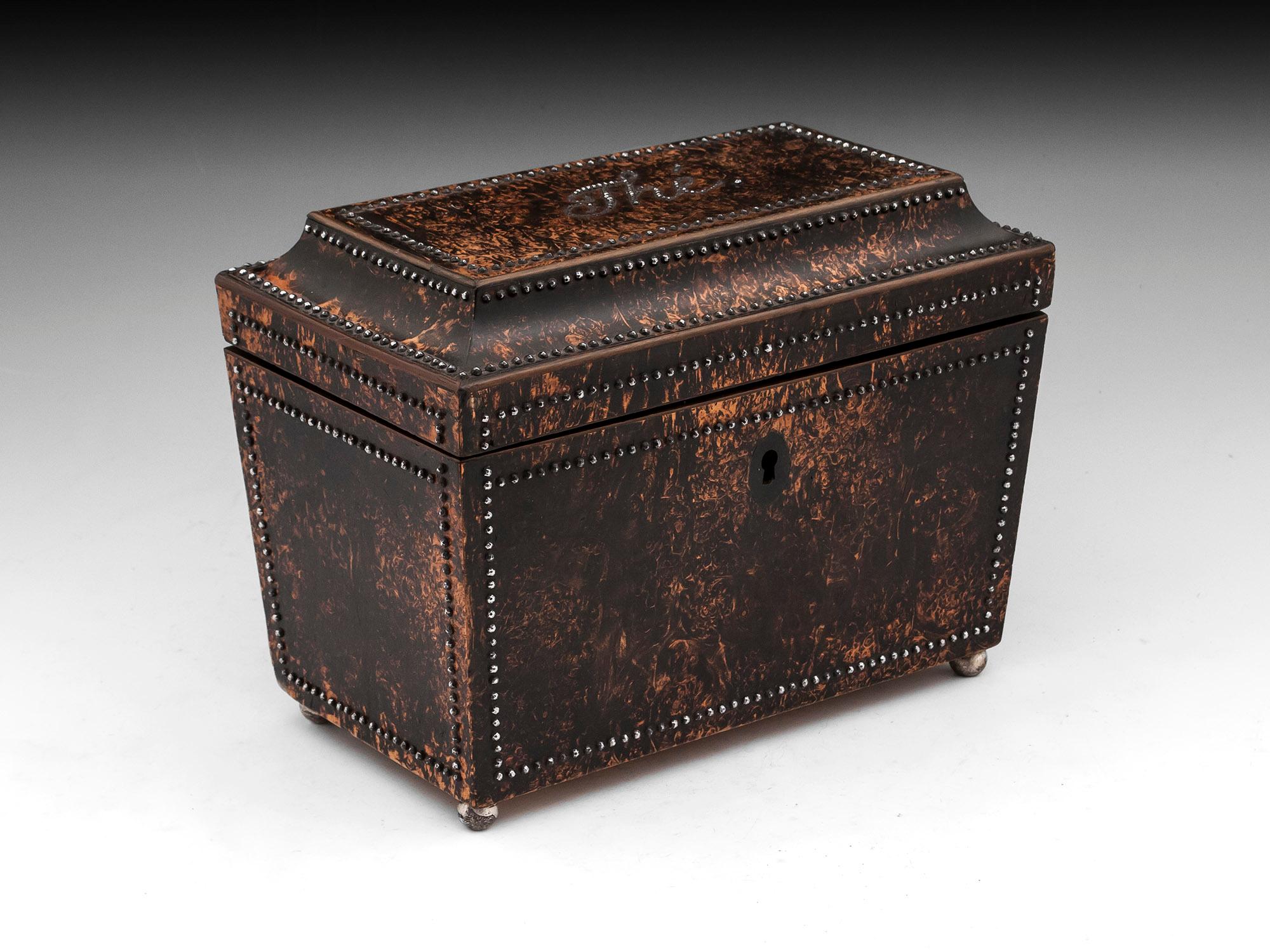 Antique Mulberry Cut Steel Tea Caddy, 19th Century In Good Condition In Northampton, United Kingdom