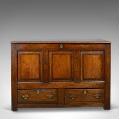 Antique Mule Chest, English, Oak, Trunk, 18th Century, circa 1700