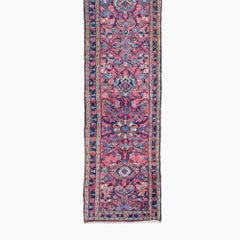 Antique Multi-Color Floral Design Runner, Late 19th Century