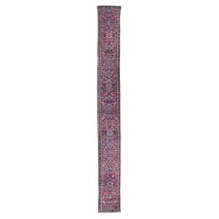 Antique Multi-Color Floral Design Runner, Late 19th Century