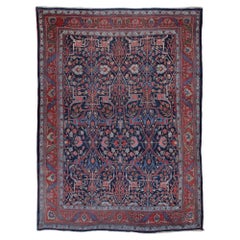 Antique Multi-Color Wool Carpet -  Late 19th Century
