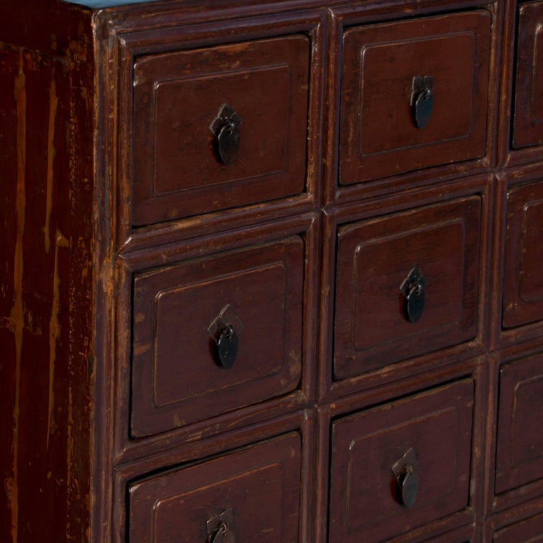 Antique Multi-Drawer Painted Lacquered Apothecary Cabinet ...