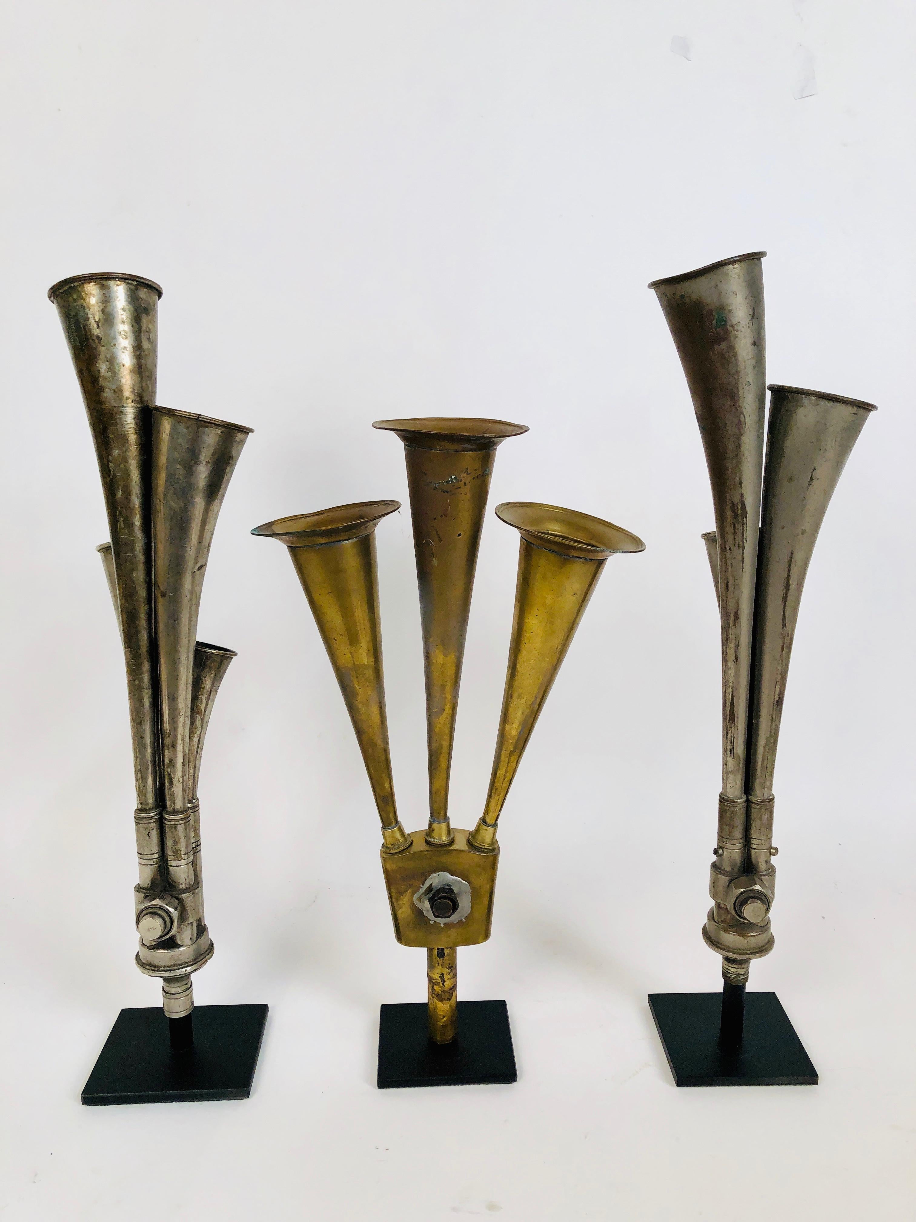 American Classical Antique Multi Tone Car Horn Collection with Custom Made Stands