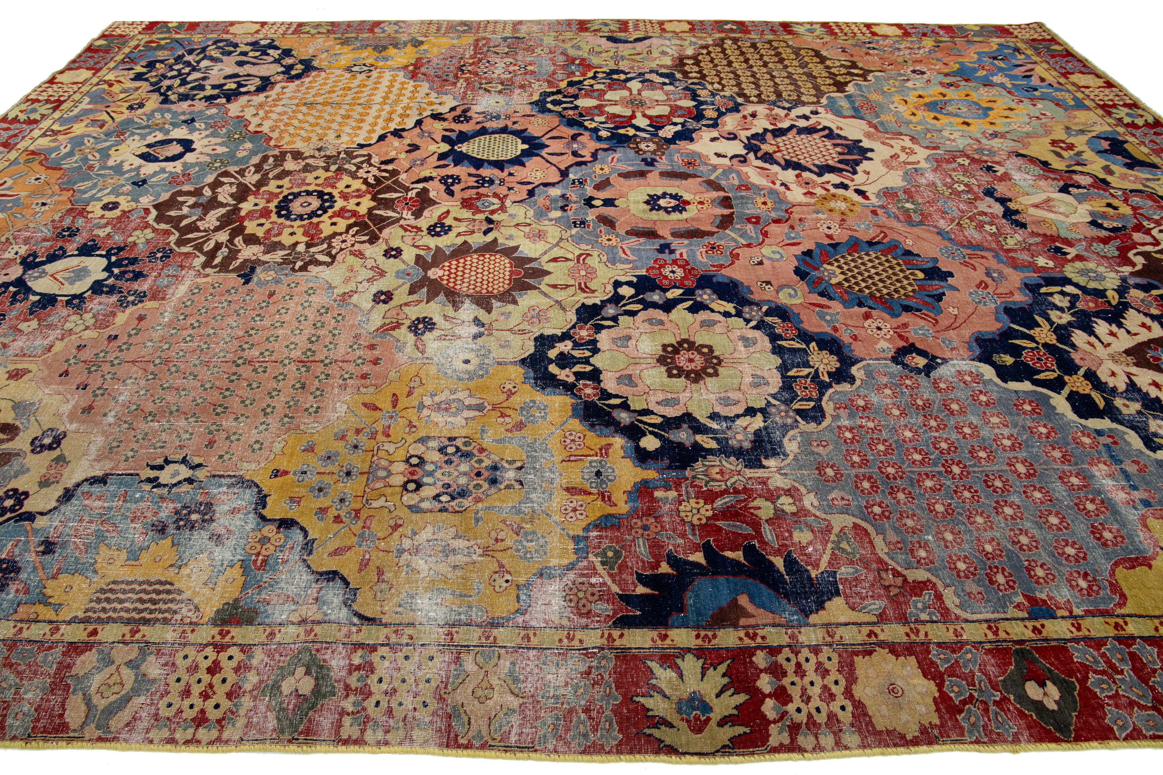 20ième siècle Tapis persan Tabriz Allover conçu à partir des années 1900 en vente