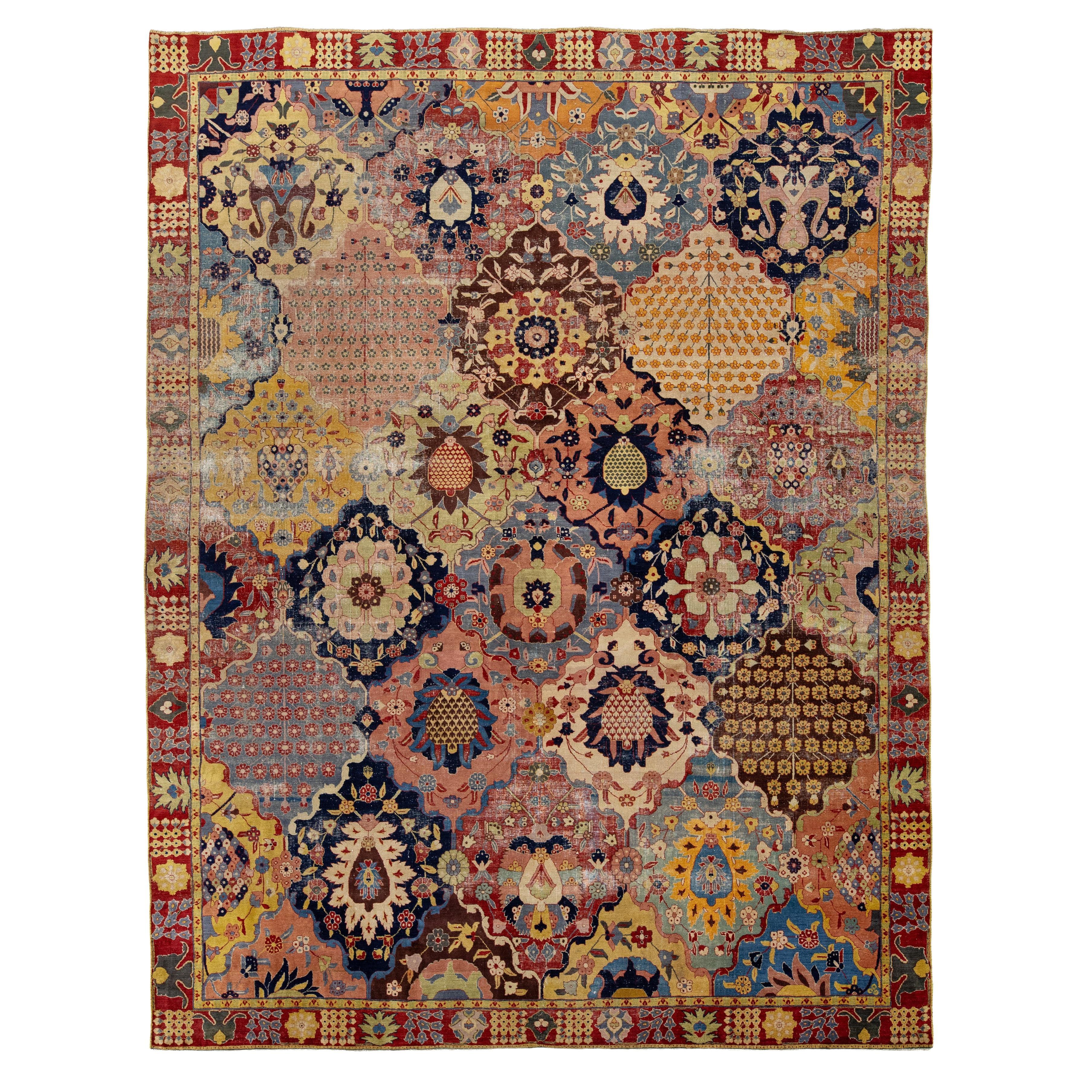 Tapis persan Tabriz Allover conçu à partir des années 1900