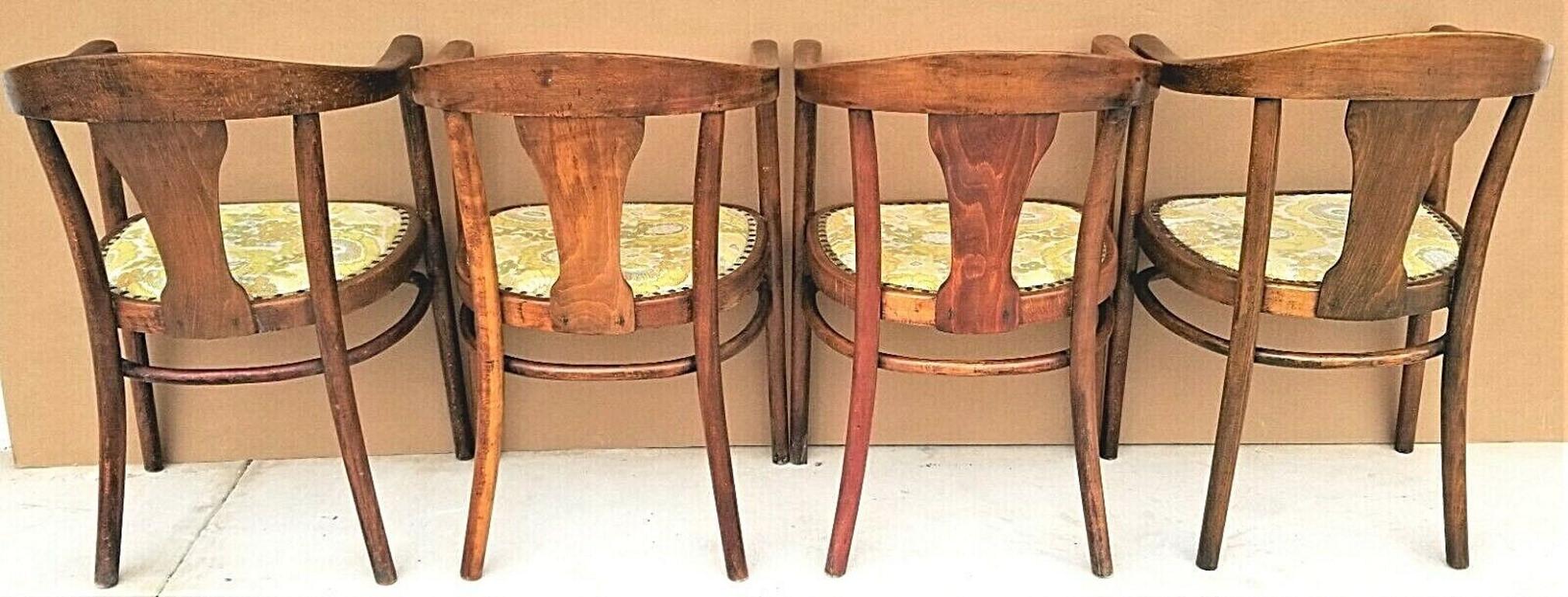 20th Century Antique Mundus J & J Kohn Bentwood Elbow Dining Chairs