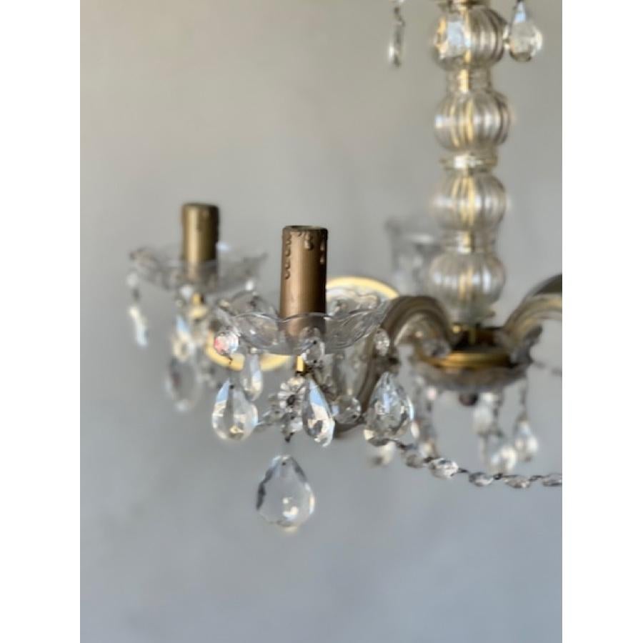 Antique Murano Art Glass Chandelier, Italy In Good Condition For Sale In Scottsdale, AZ