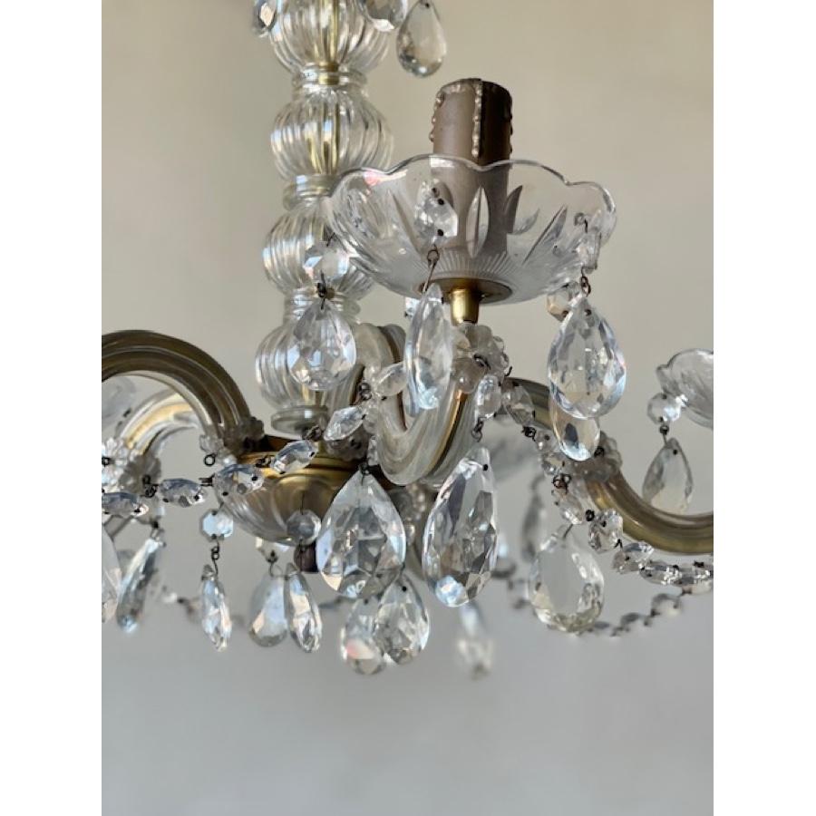 Antique Murano Art Glass Chandelier, Italy For Sale 2