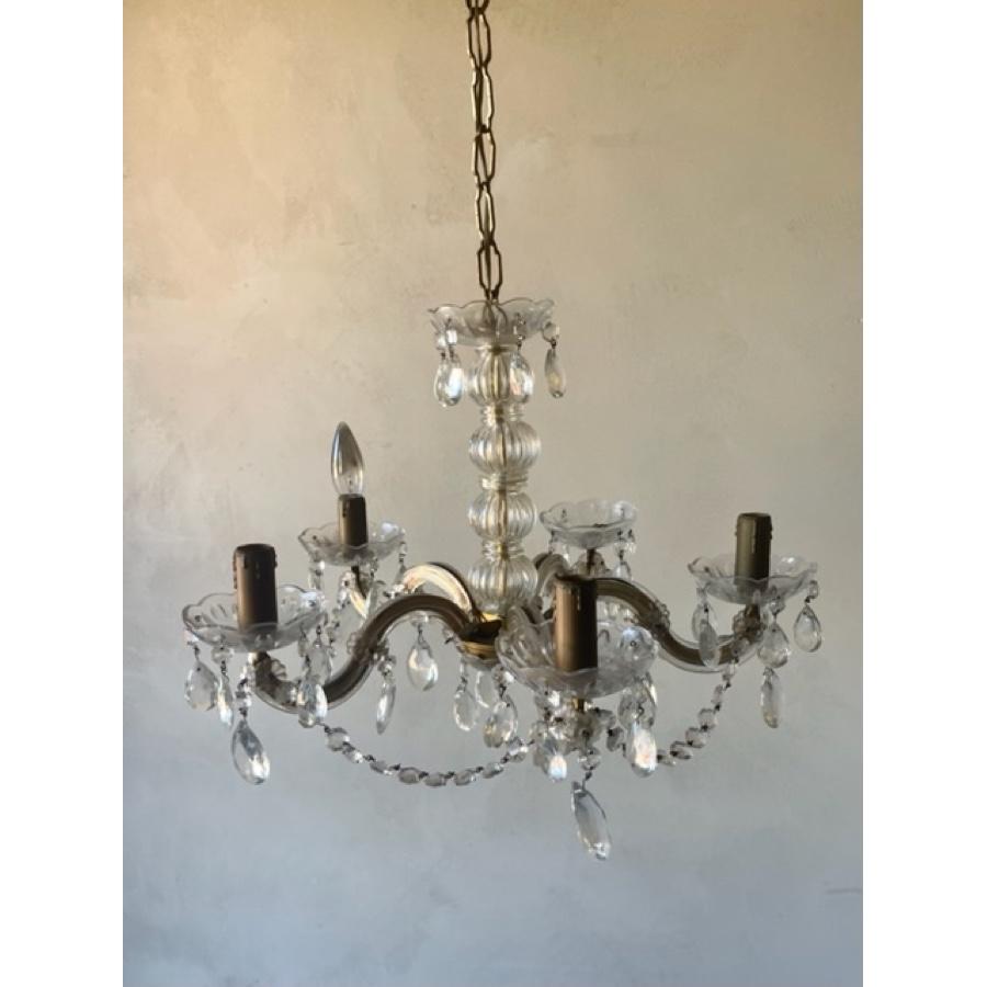 Antique Murano Art Glass Chandelier, Italy For Sale 3