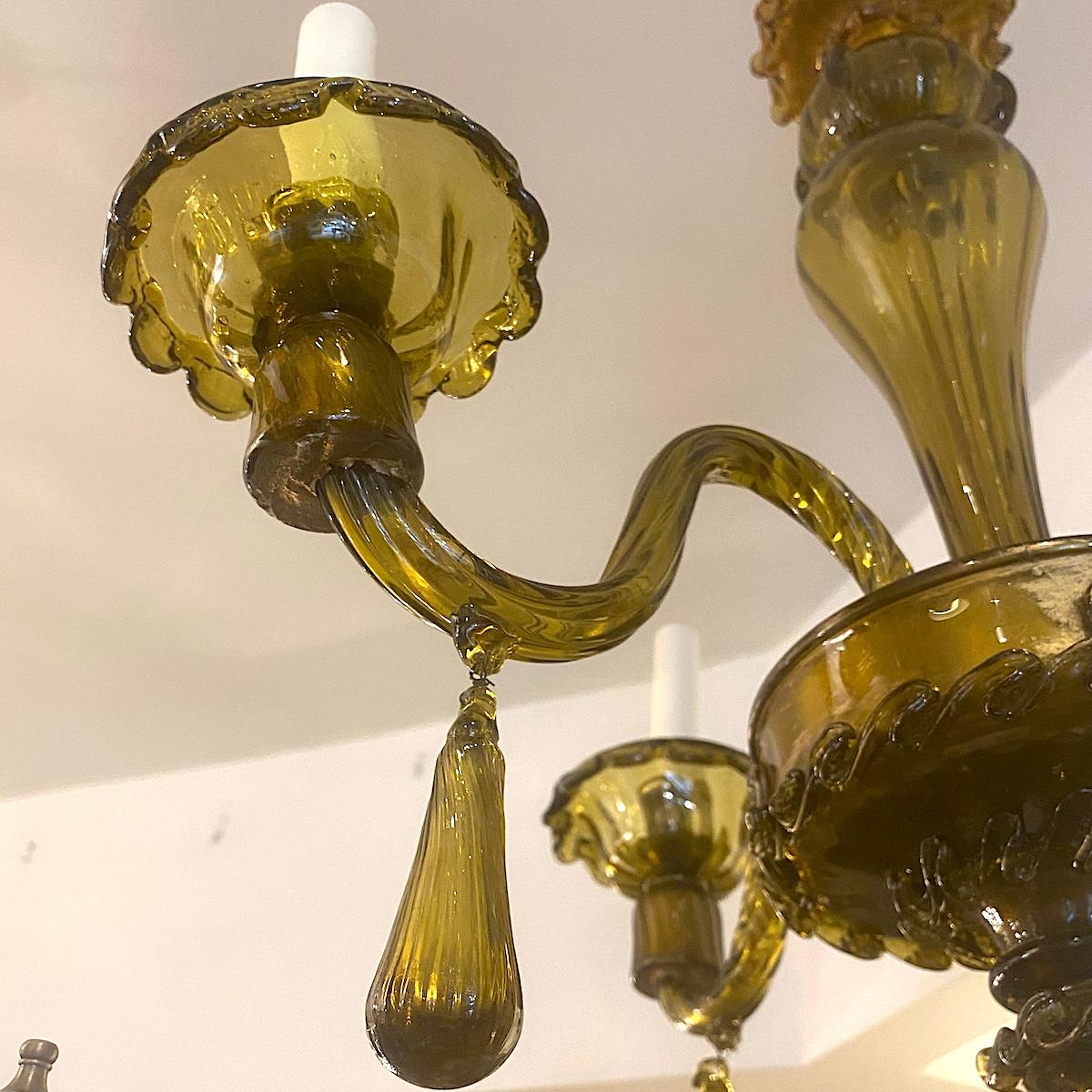 Antique Murano Glass Chandelier For Sale 1