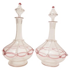 Antique Murano Glass Decanters 'Salviati'