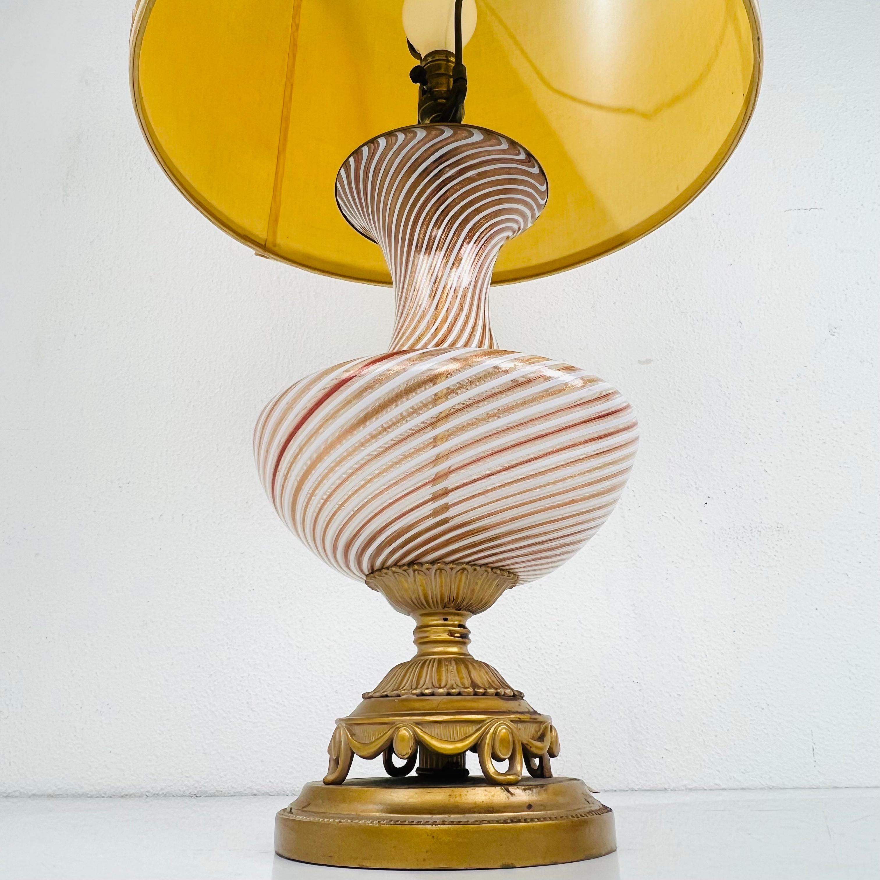 Antique Murano Glass Lamp by Dino Martens For Sale 6