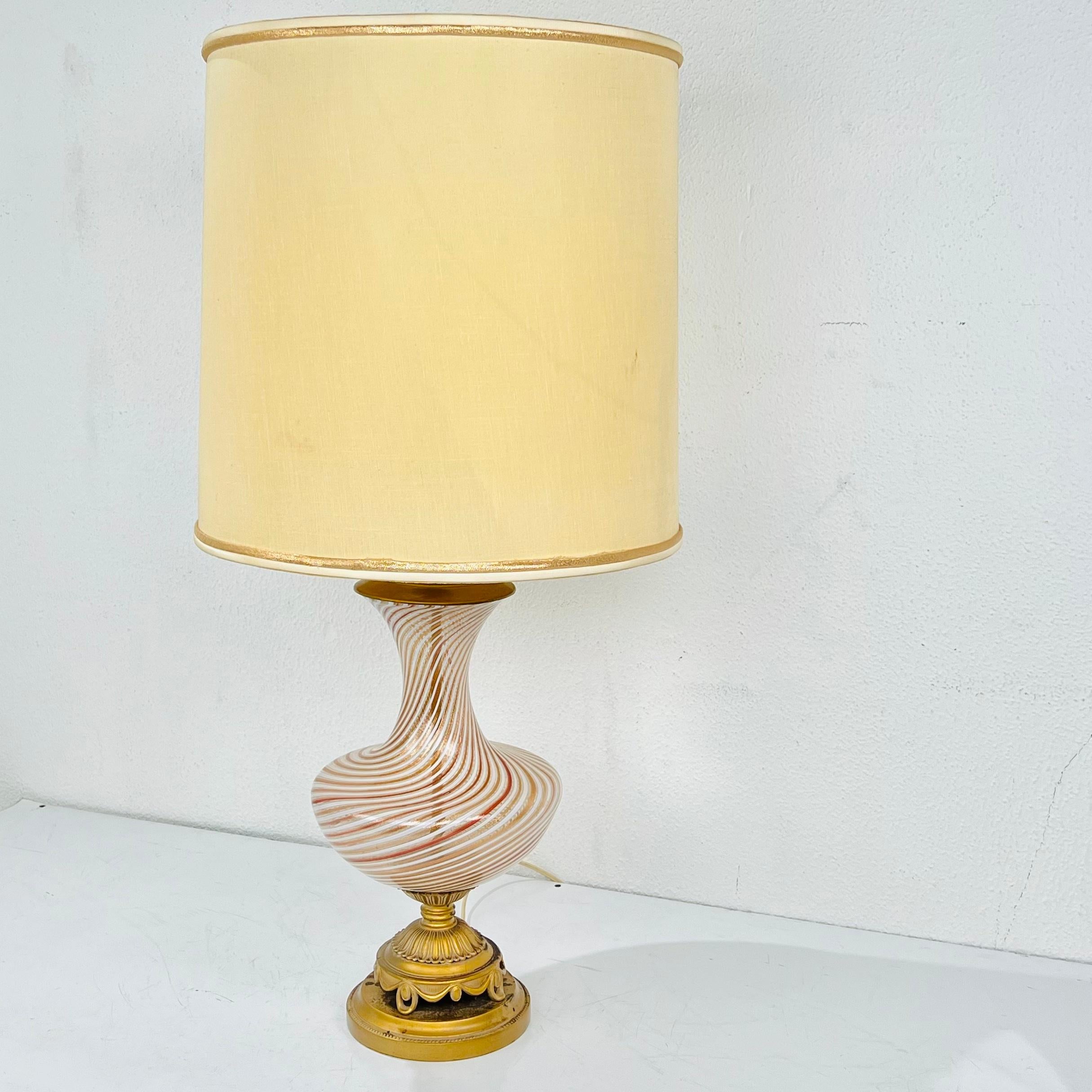 Antique Murano Glass Lamp by Dino Martens For Sale 8