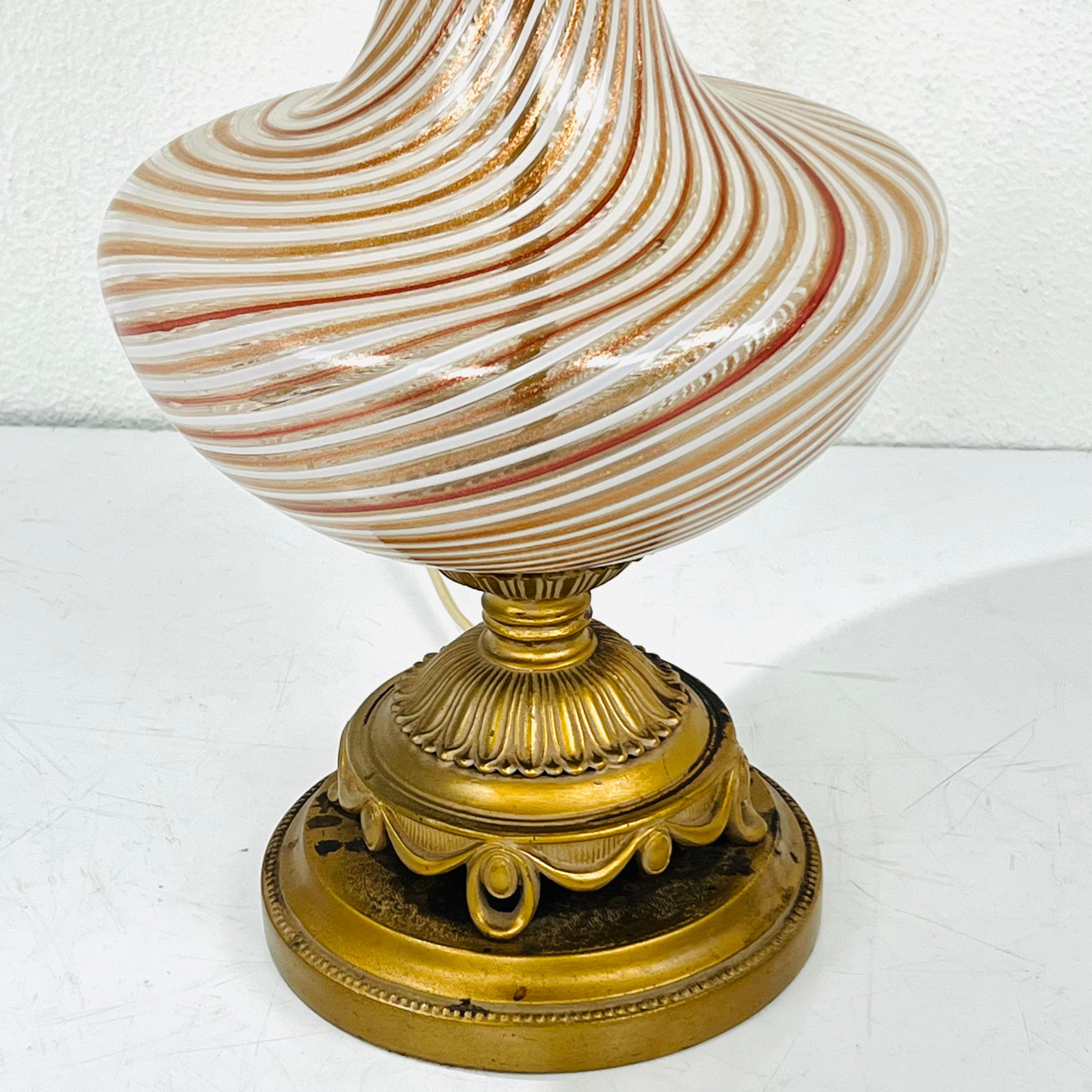 Italian Antique Murano Glass Lamp by Dino Martens For Sale