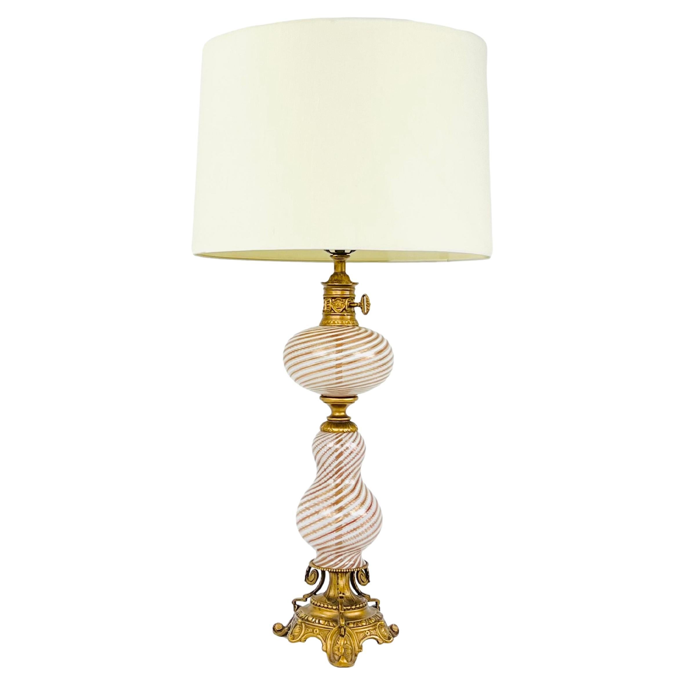 Antique Murano Glass Lamp by Dino Martens For Sale