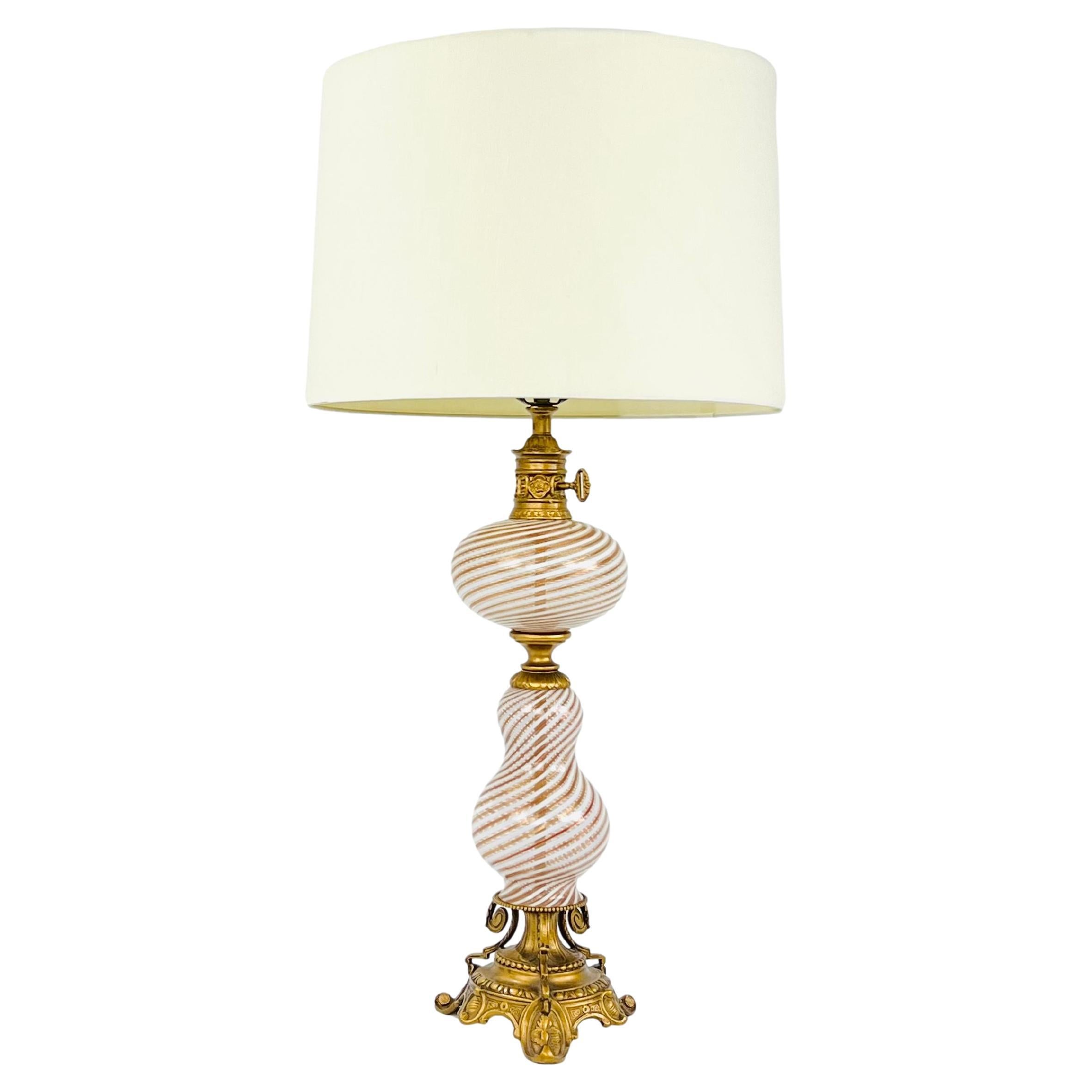 Antique Murano Glass Lamp by Dino Martens