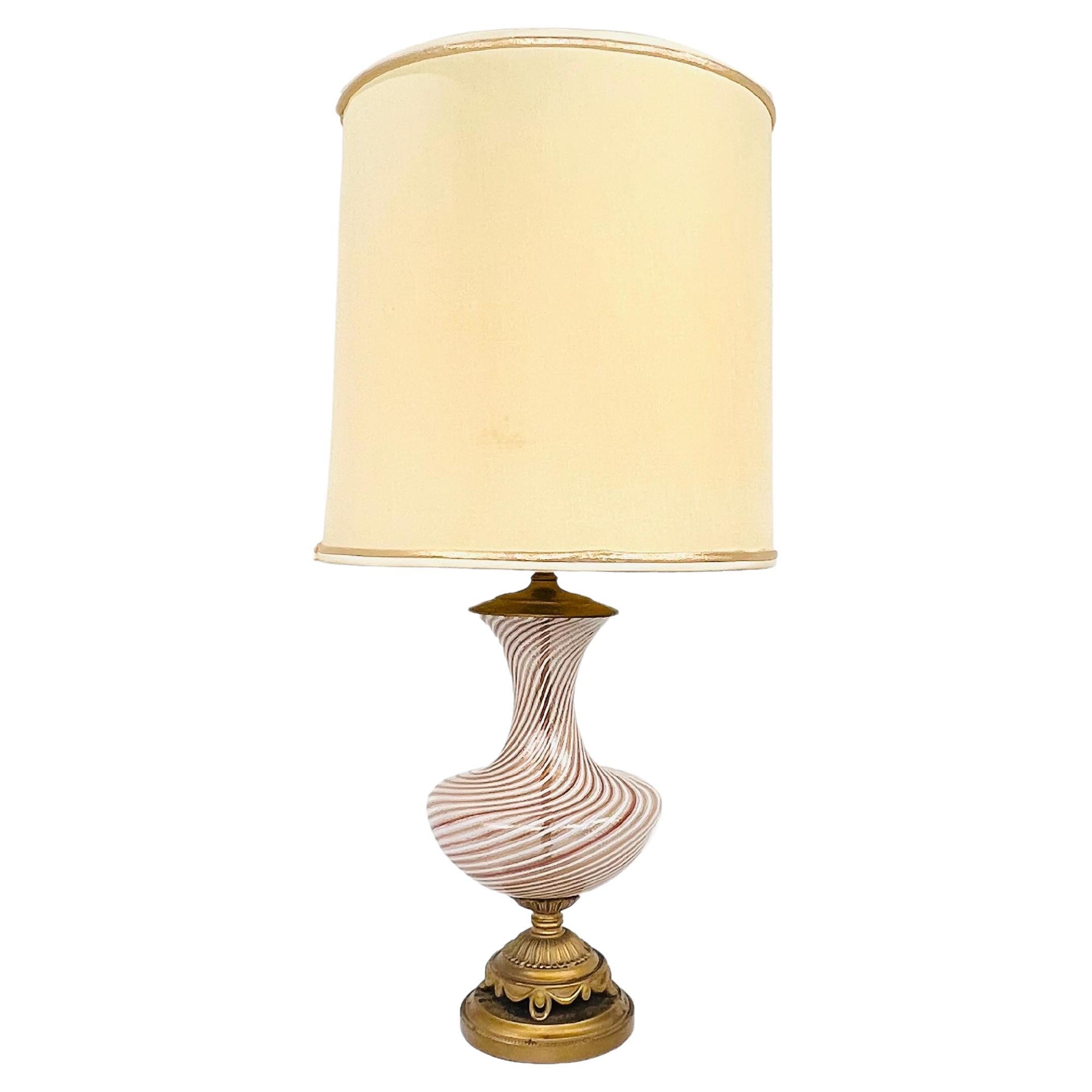 Antike Murano-Glaslampe von Dino Martens