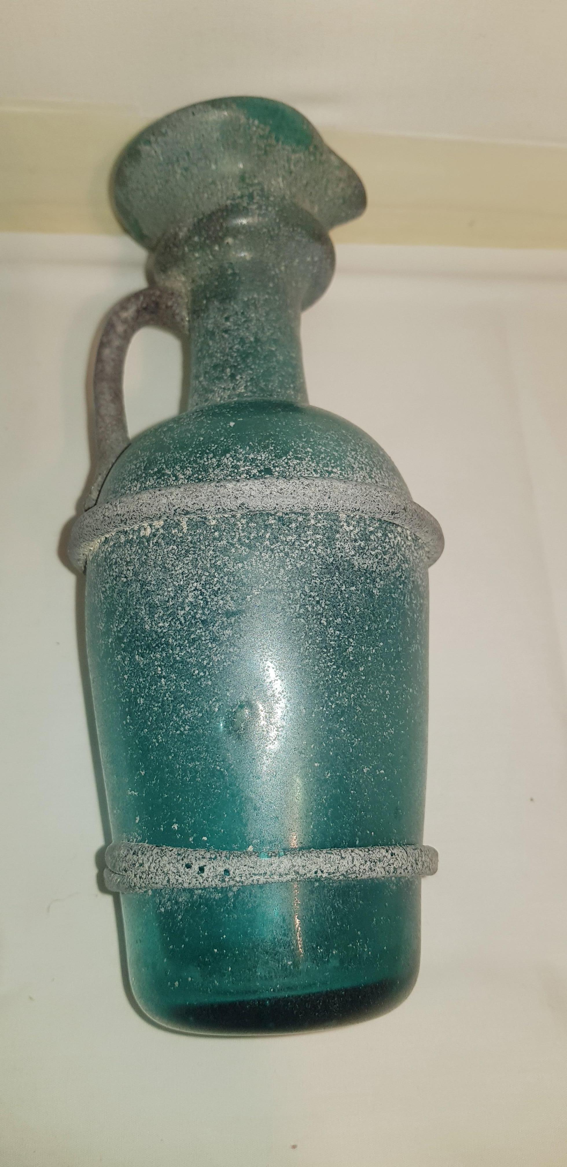 Classical Roman Antique Murano Glass Roman Style Vase For Sale