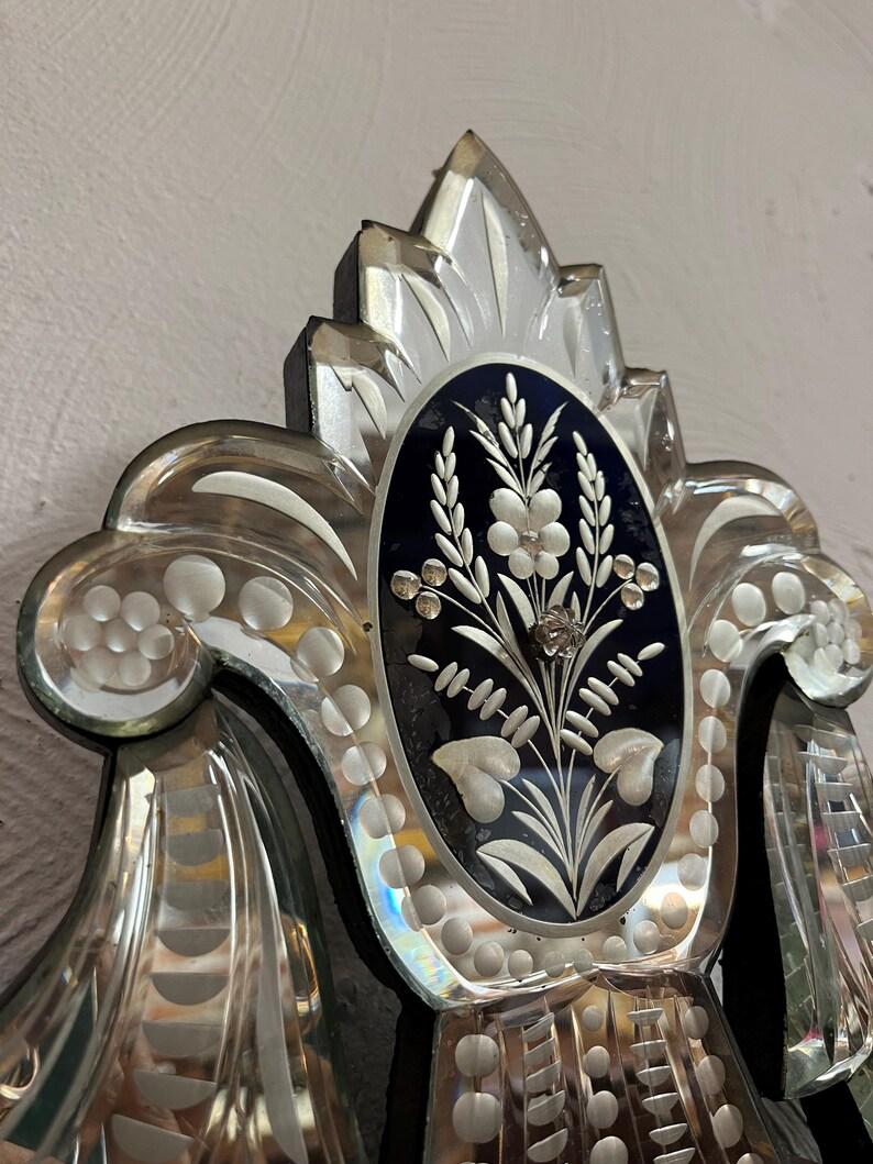 French Antique Murano Glass Venetian Mirror by M.R. & Co. Paris (Circa 1890-1920)