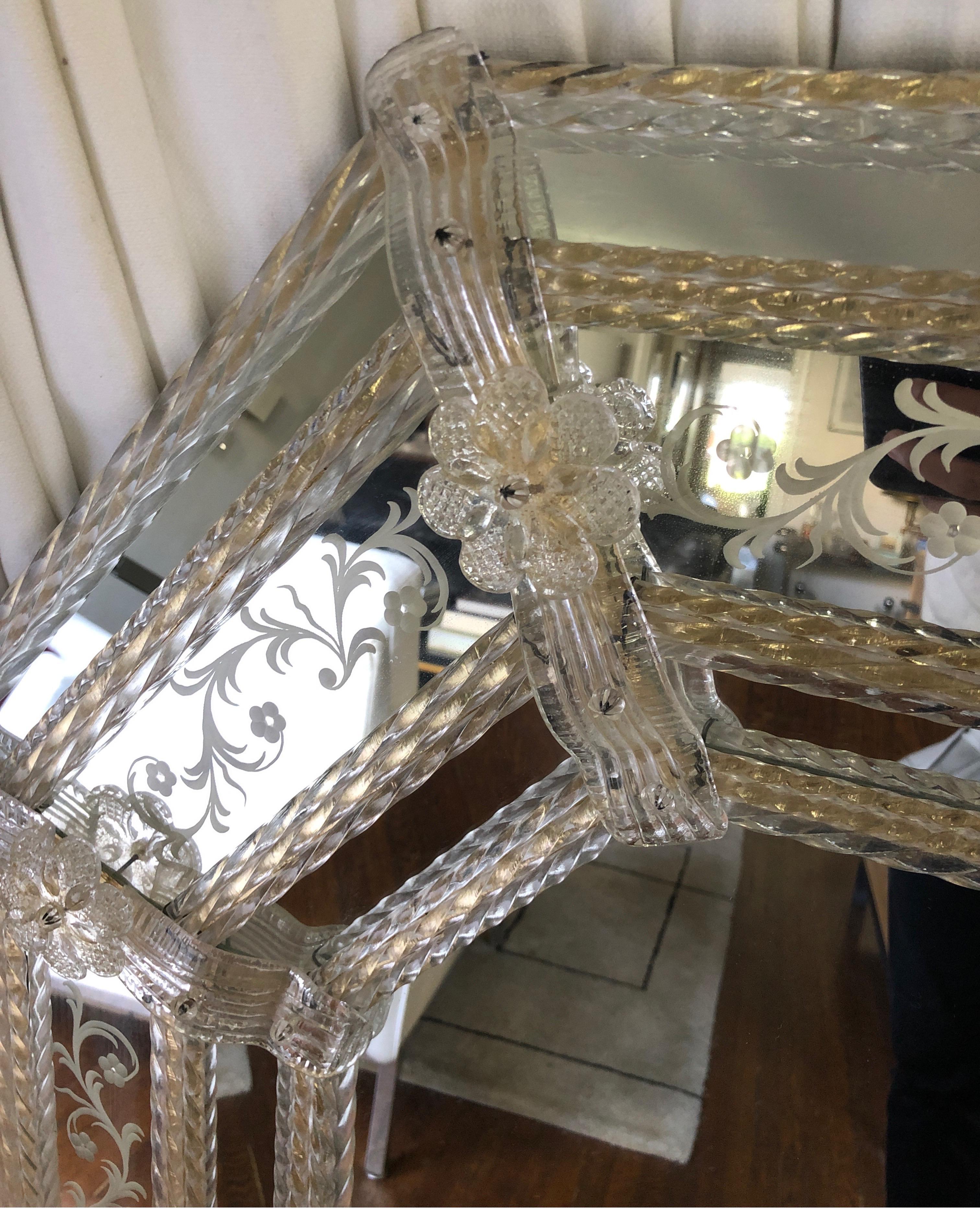antique venetian glass mirror
