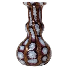 Antique Murano Vittorio Zuffi Italian Art Glass Millefiori Flowers Cabinet Vase