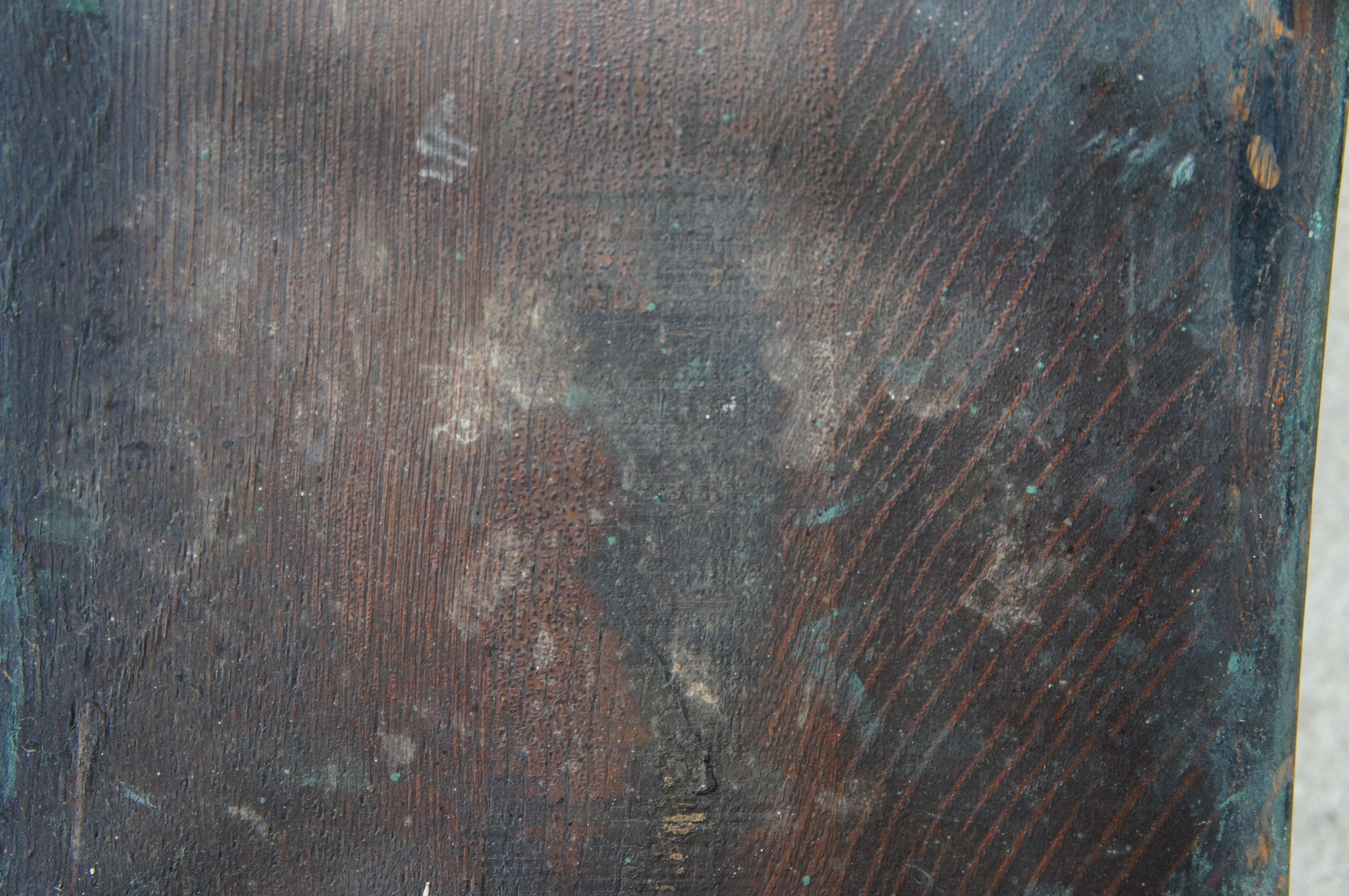 Antique Murphy Quartersawn Oak Slat Back Side Accent Desk Dining Chair For Sale 7