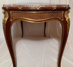 Antique Museum Quality French Mahogany Table with Ormolu Mounts