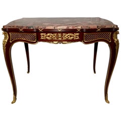 Antique Museum Quality French Mahogany Table with Ormolu Mounts