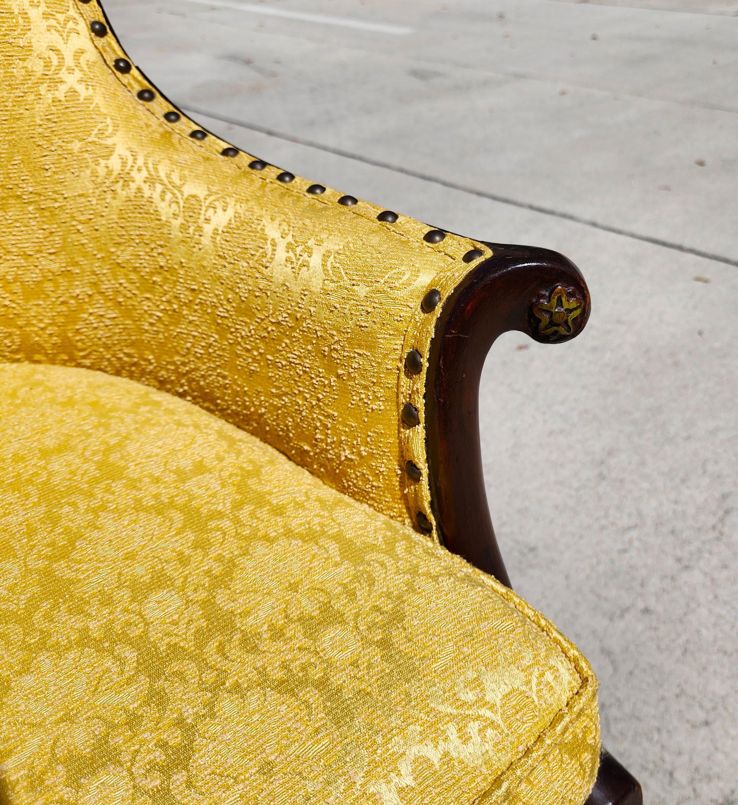 Cotton GROSFELD HOUSE Armchair Antique Museum Quality For Sale