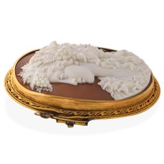 Antique Museum Quality High Relief Baccante Brooch