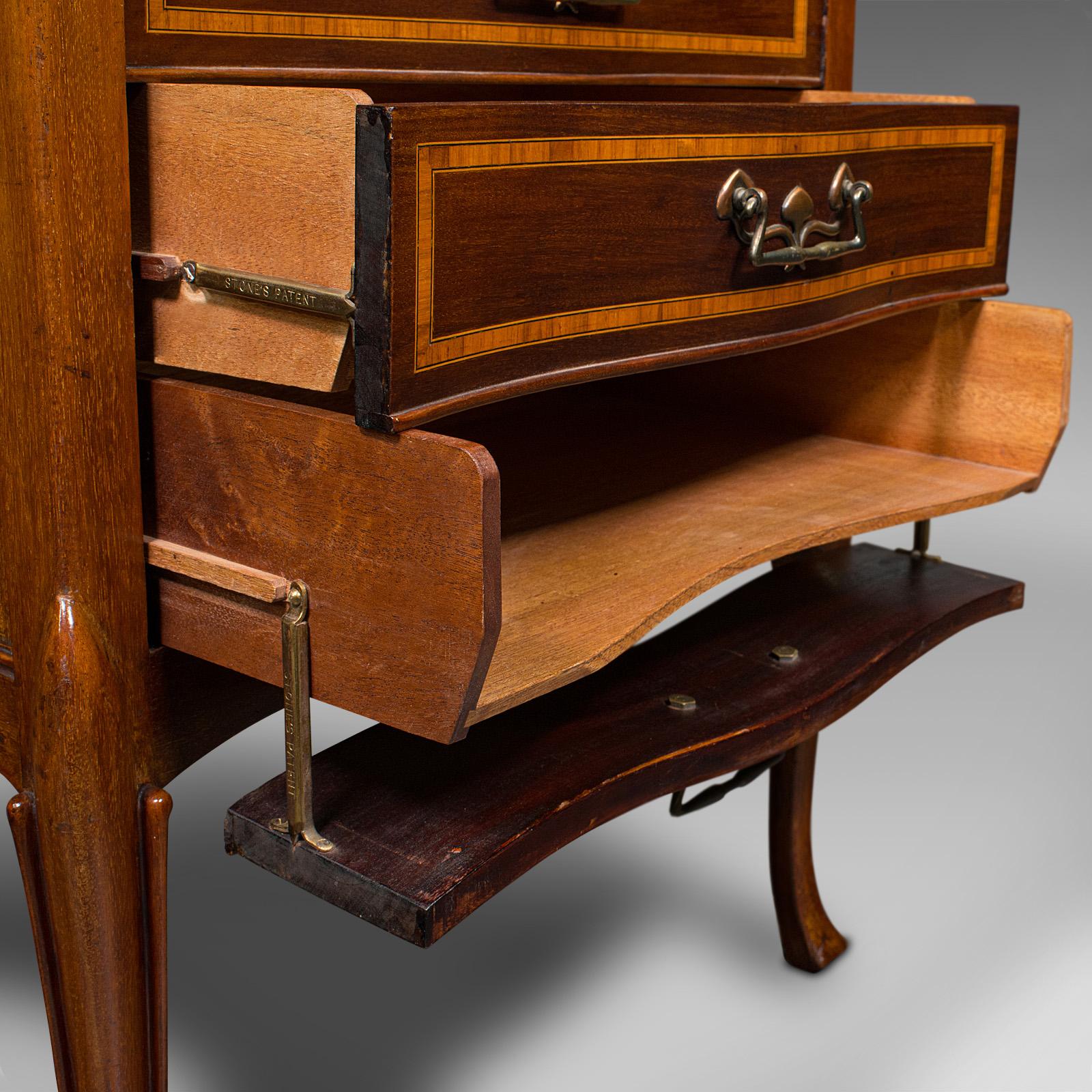 Antique Music Cabinet, English, Document, Specimen Drawers, Edwardian, C.1910 For Sale 2