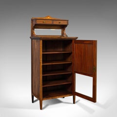 Antique Music Cabinet English, Rosewood, Side, Hall Stand, Edwardian, circa 1910