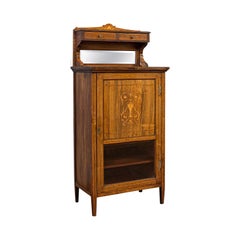 Antique Music Cabinet English, Rosewood, Side, Hall Stand, Edwardian, circa 1910