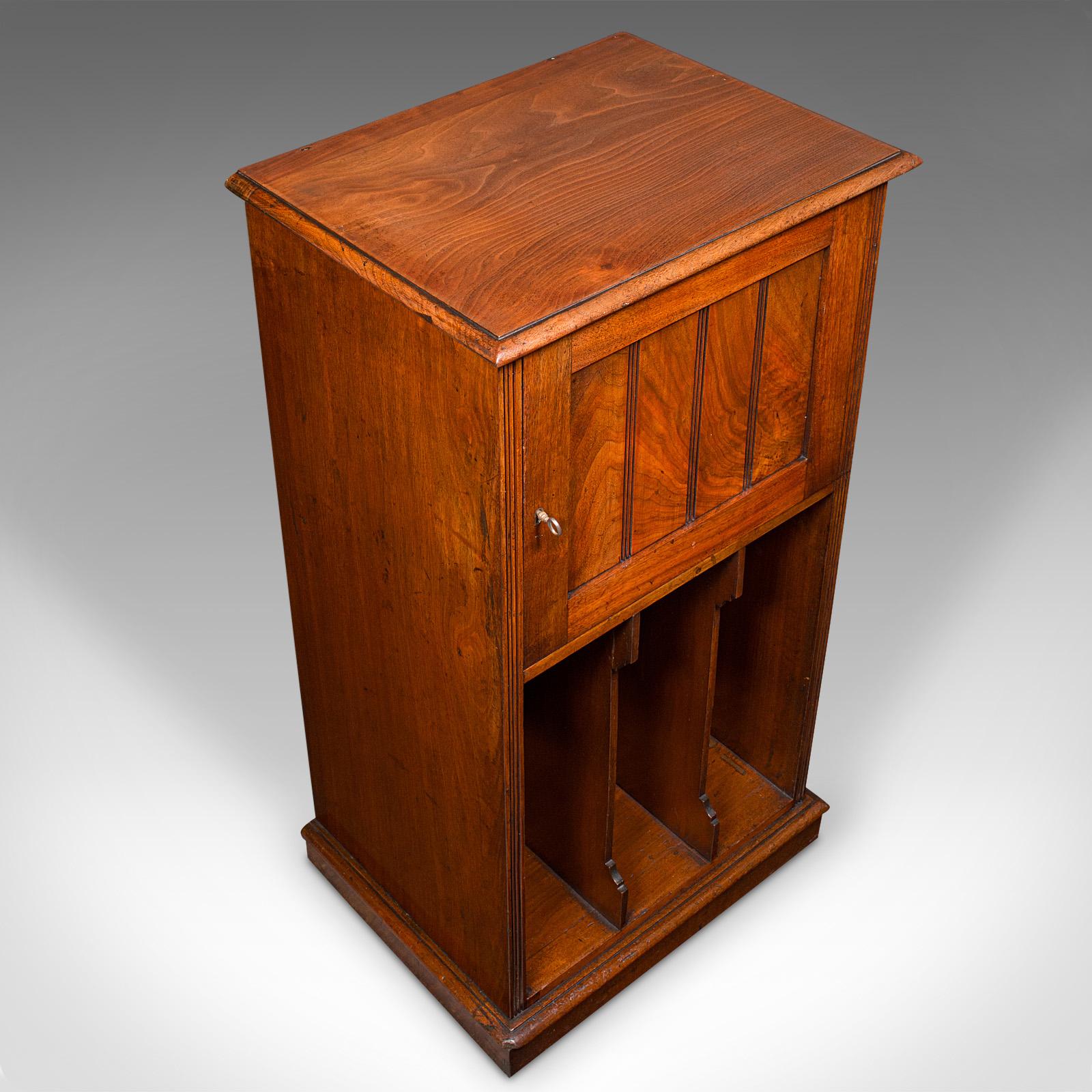 Antique Music Cabinet, English, Walnut, Drawing Room, Side Cabinet, Victorian For Sale 3