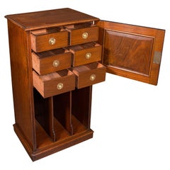Antique Music Cabinet, English, Walnut, Drawing Room, Side Cabinet, Victorian