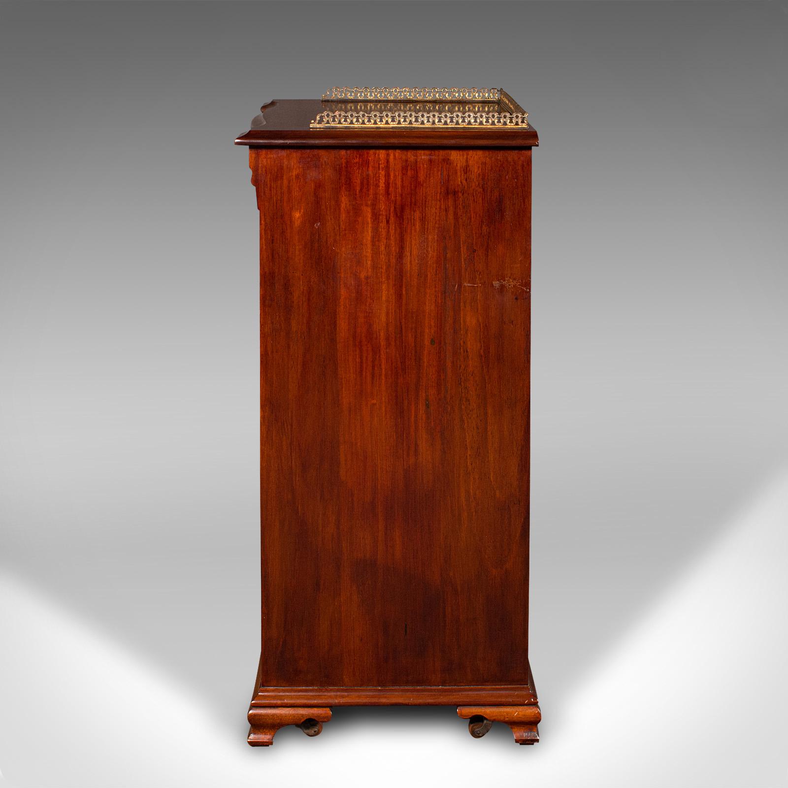 British Antique Music Cabinet, English, Walnut, Glass, Display Case, Bookcase, Edwardian For Sale
