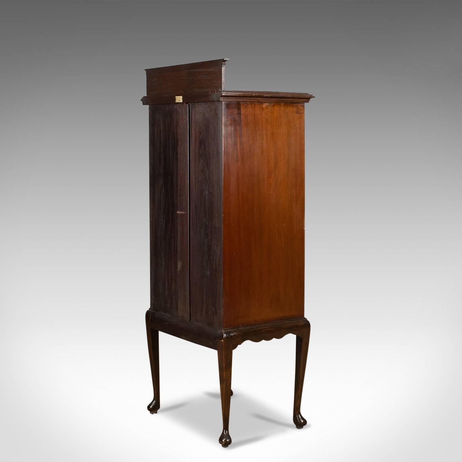 English Antique Music Cabinet, Maggs & Co, Clifton, Edwardian, Mahogany, circa 1910