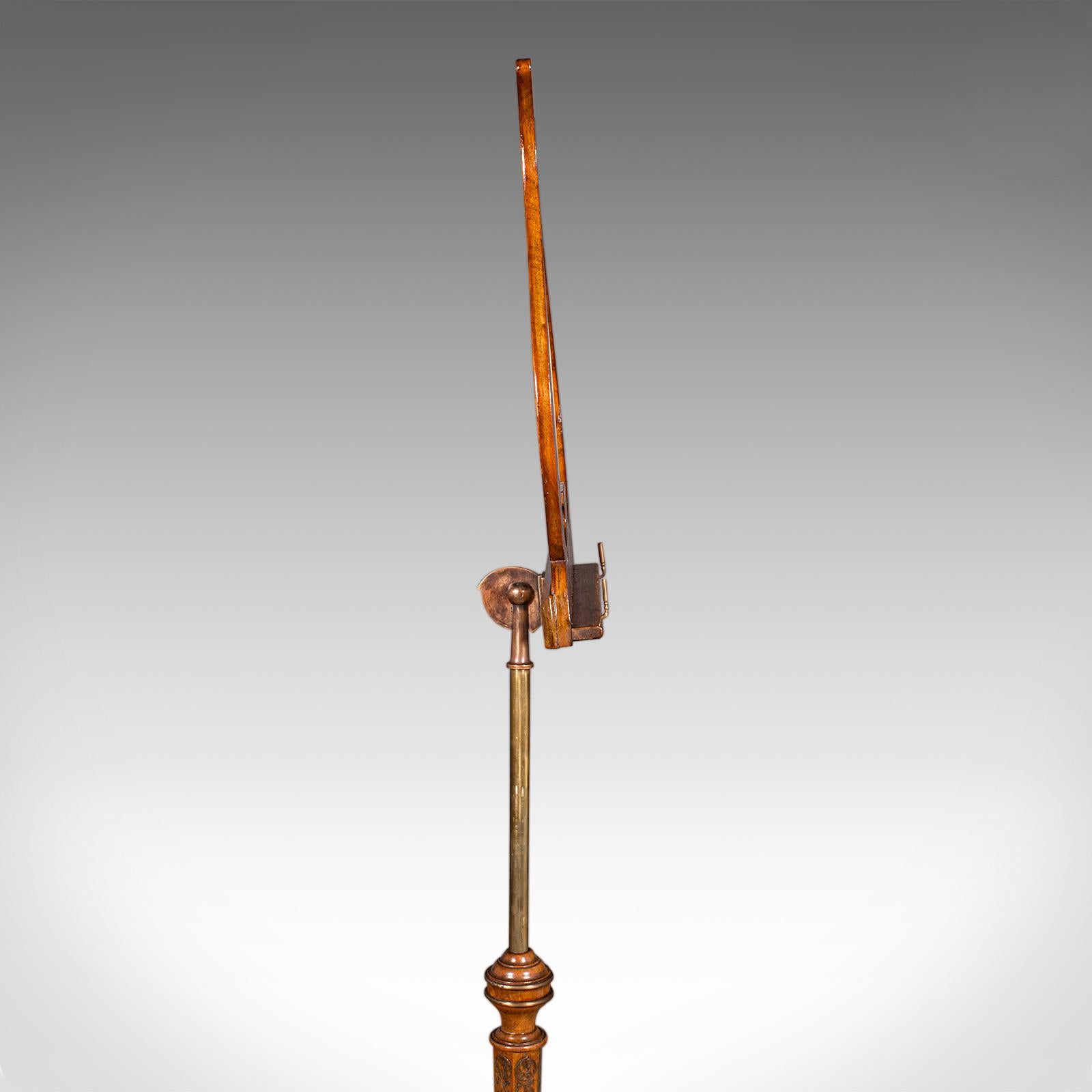 Stand de récital de musique ancien, anglais, noyer, réglable, Regency, Circa 1820 en vente 1