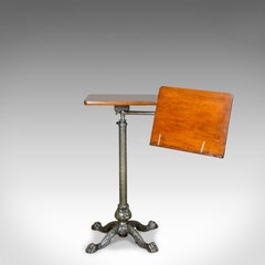 Antique Music Stand, Adjustable Reading Lectern Table, Leveson London
