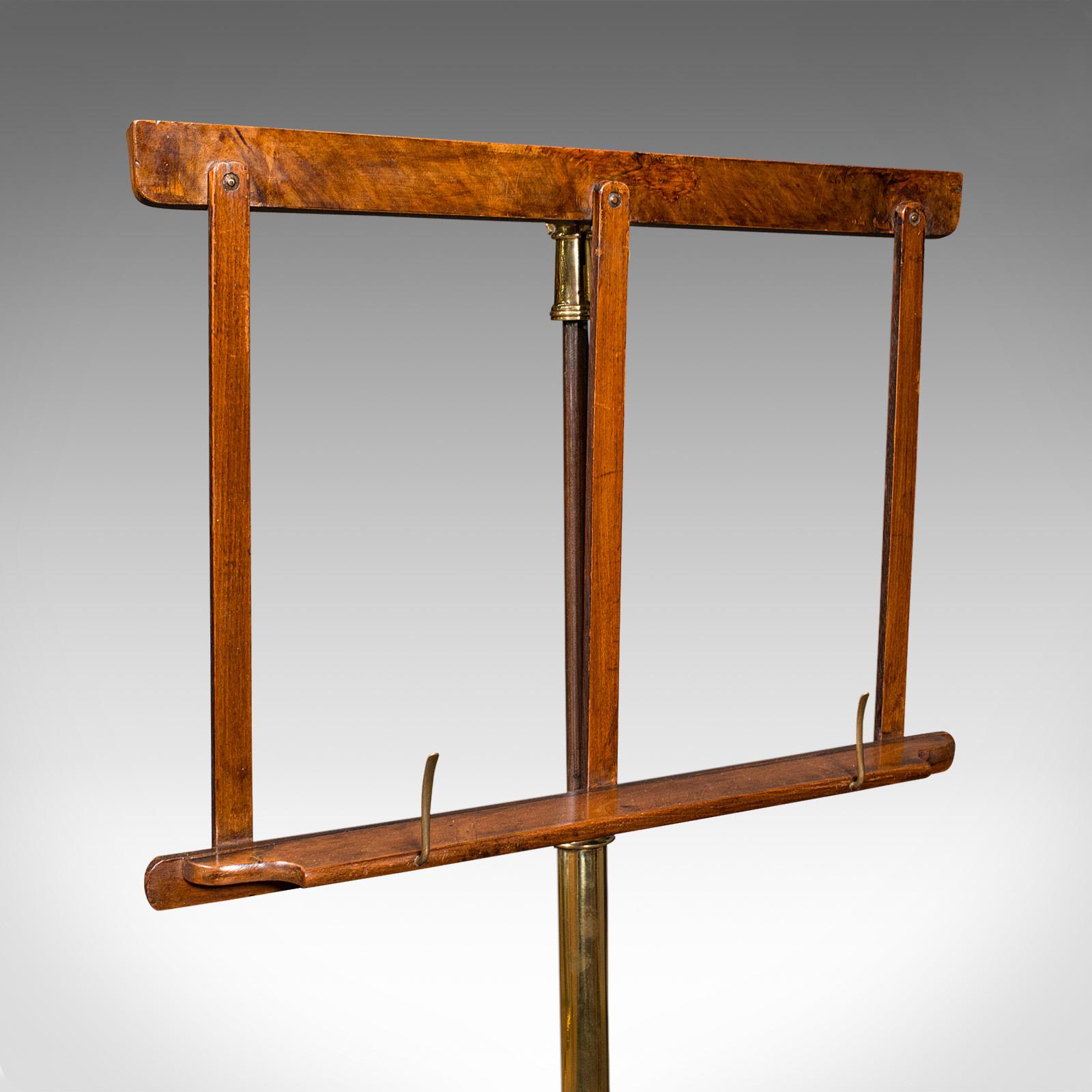 Antique Music Stand, English, Adjustable, Recital, Lectern Rest, Victorian, 1870 In Good Condition For Sale In Hele, Devon, GB