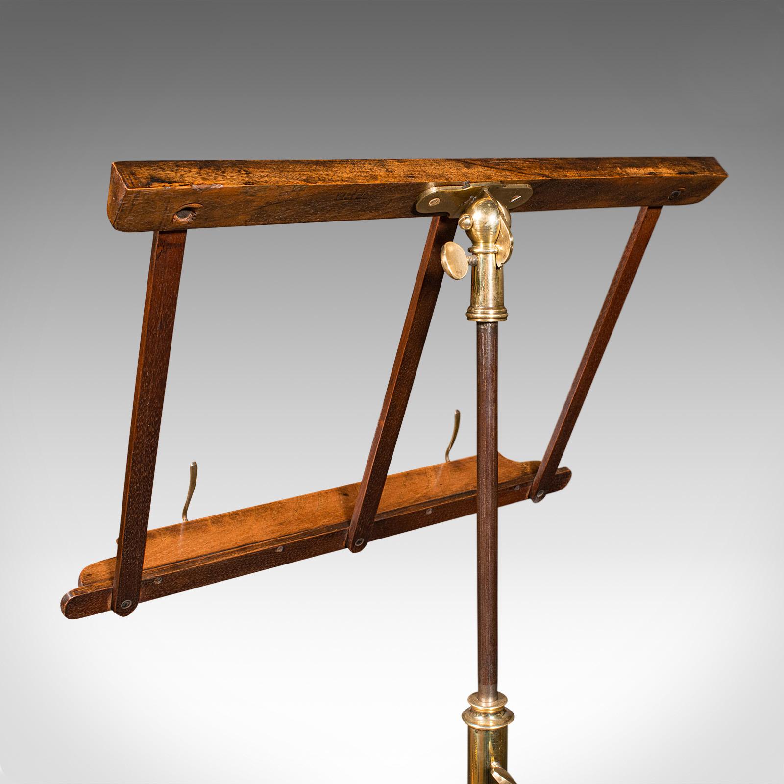 19th Century Antique Music Stand, English, Adjustable, Recital, Lectern Rest, Victorian, 1870 For Sale