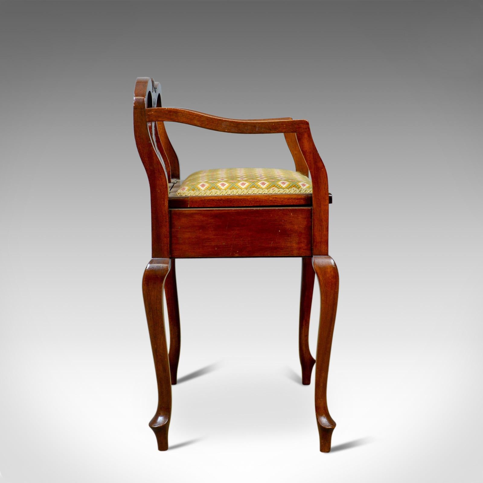 edwardian piano stool