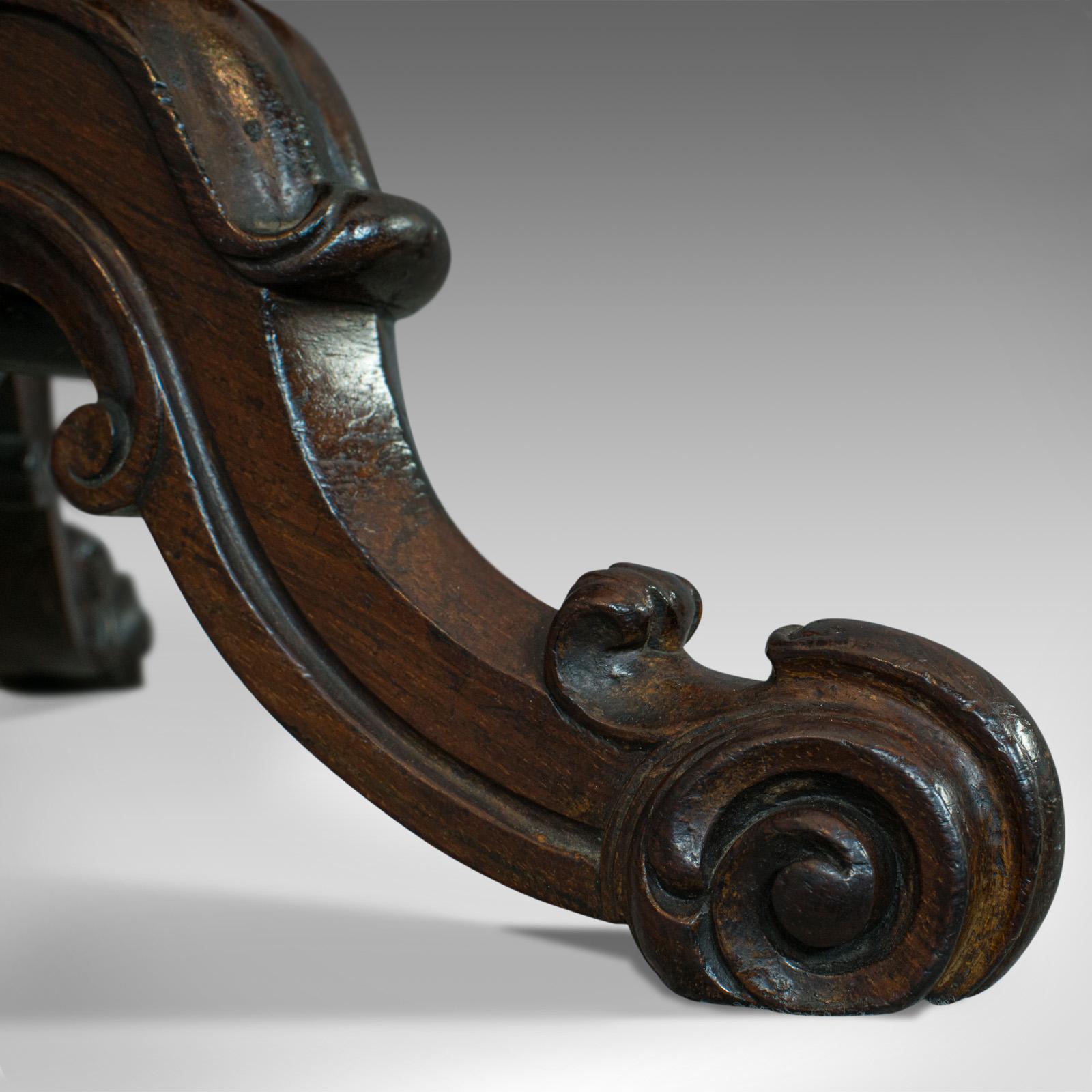 Antique Music Stool, English, Walnut, Adjustable, Piano Recital, 19th Century 7
