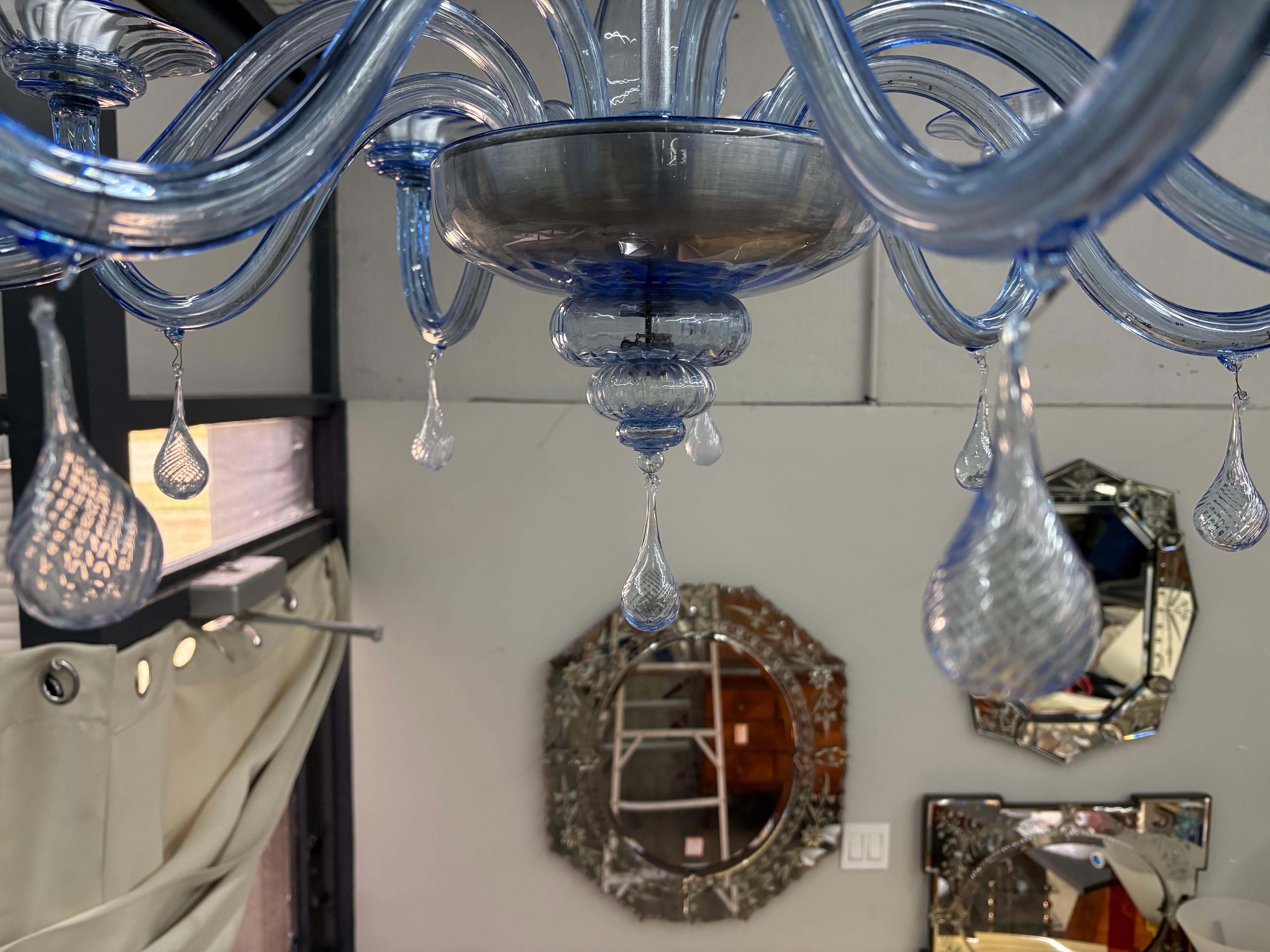 Antike MVM Cappellin & Co. Muranoglas-Kronleuchter (Geblasenes Glas) im Angebot