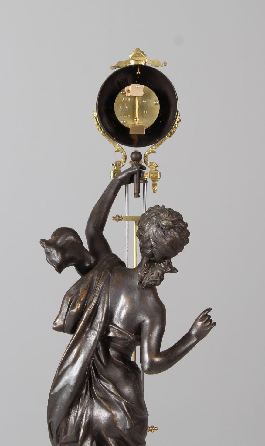 Antike Mystery-Kaminuhr, Mysterieuse Pendule, Frankreich, um 1900 (20. Jahrhundert)