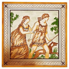 Antique Mythological Tile by Minton Hollins