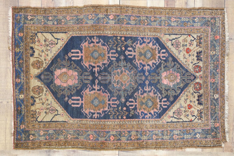 Antique Nahavand Hamadan Persian Rug with Modern Style at 1stDibs