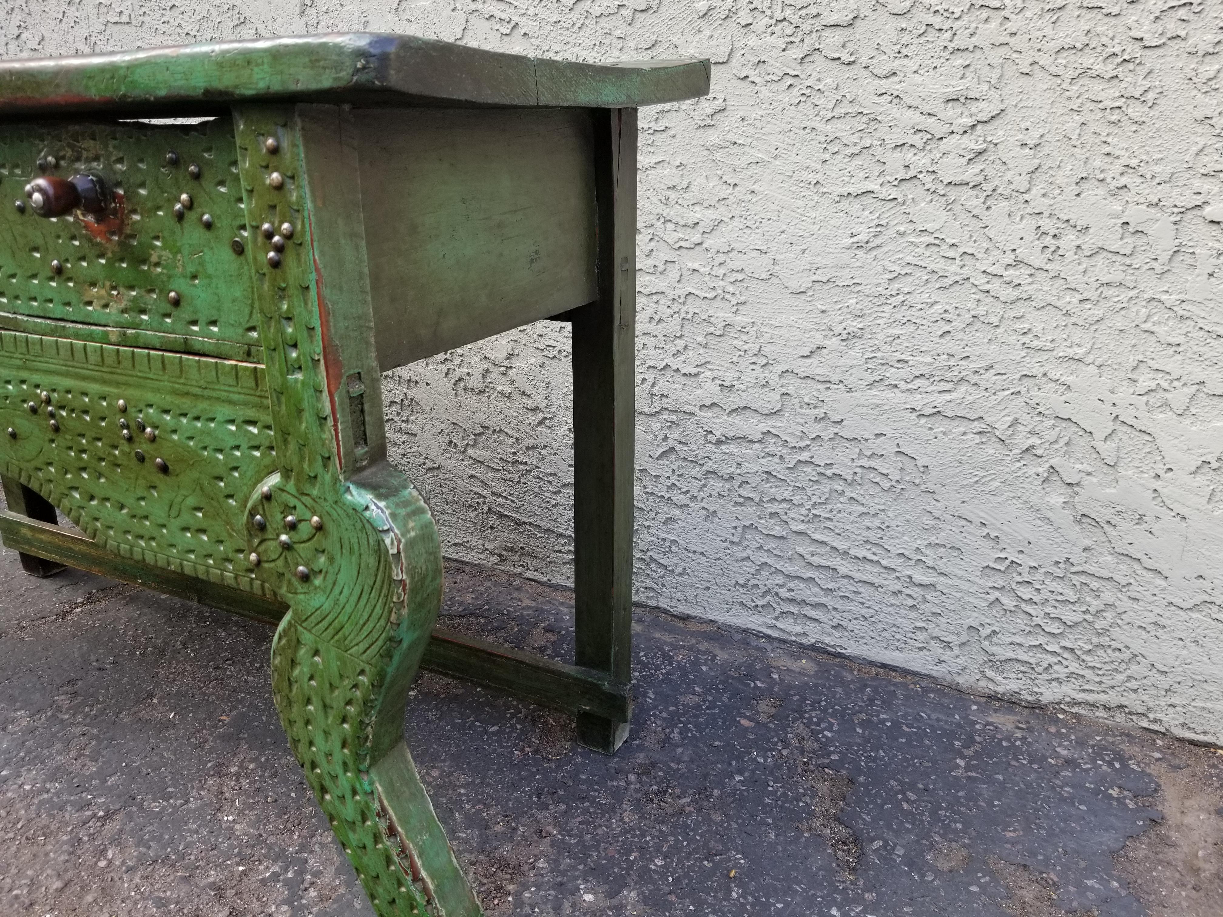 Carved Antique Nahuala Table For Sale